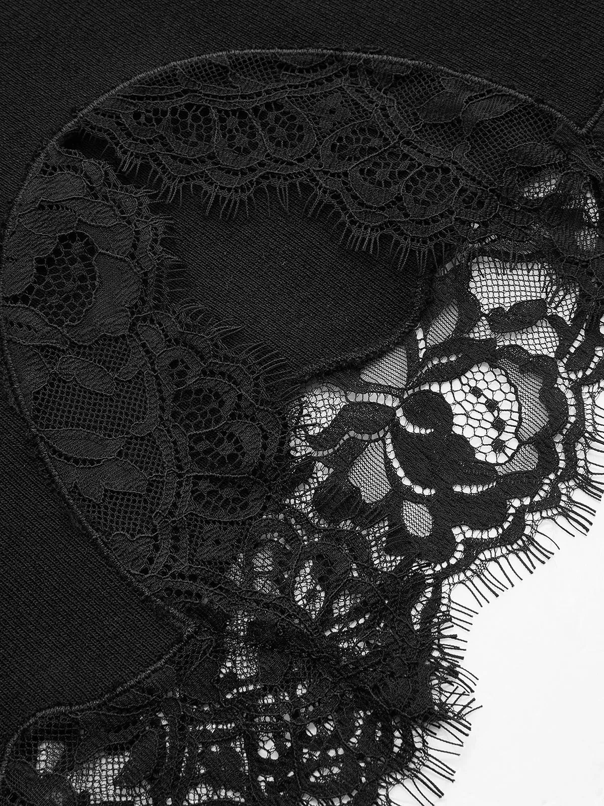 Lace Trim Fitted Ribbed Knit Tank Top sold by COMMENSE product image thumbnail 5