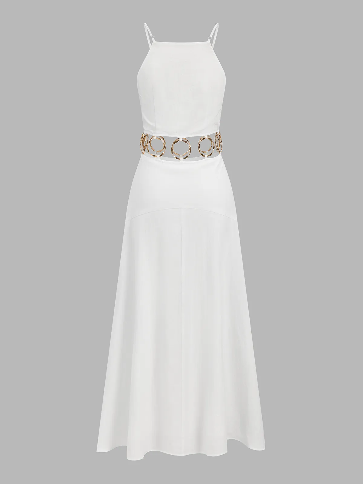 Ring Detail Cut-Out Cami Maxi Dress sold by COMMENSE product image thumbnail 3