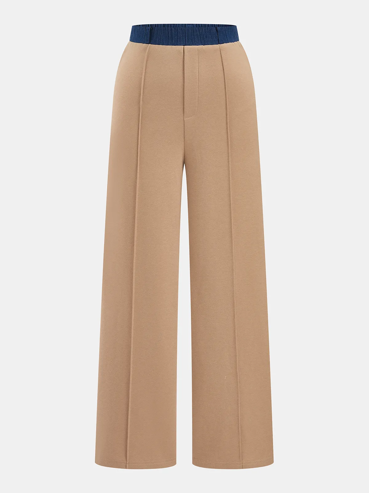 Denim Panel Sleeveless Knit Top & Pants Set sold by COMMENSE product image thumbnail 4