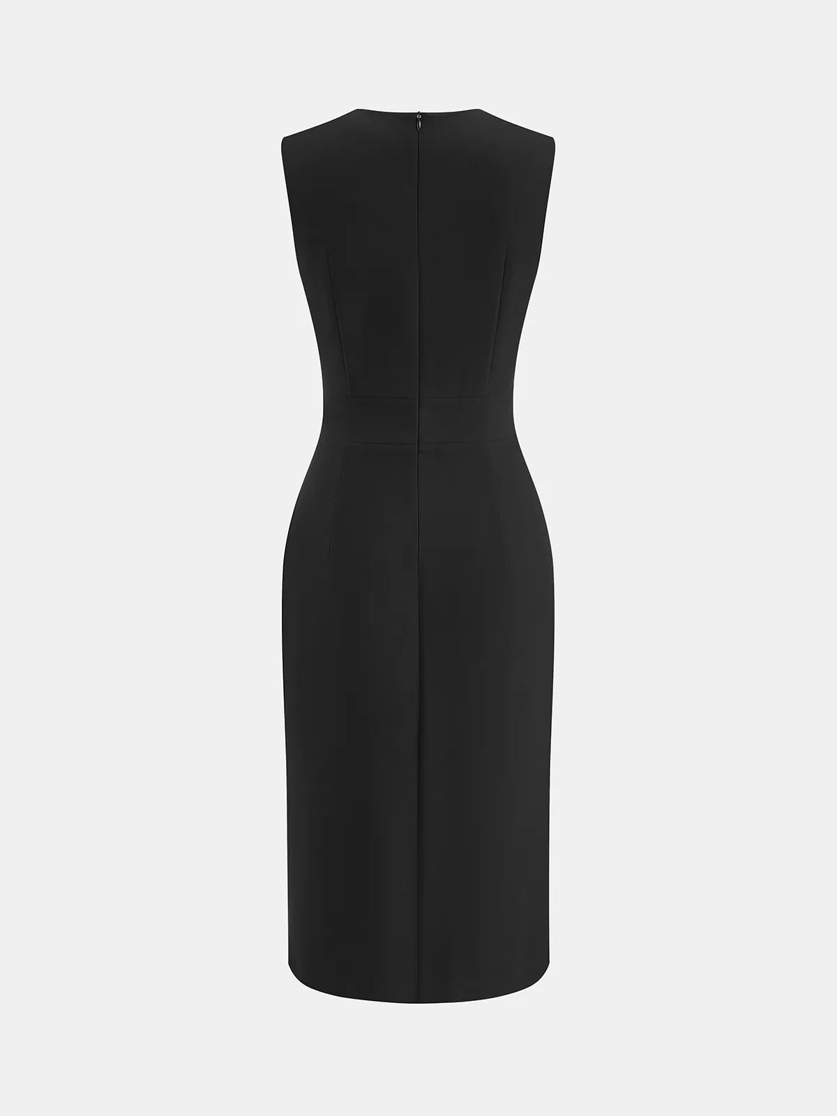 Sleeveless Metal Detail Bodycon Midi Dress sold by COMMENSE product image thumbnail 2