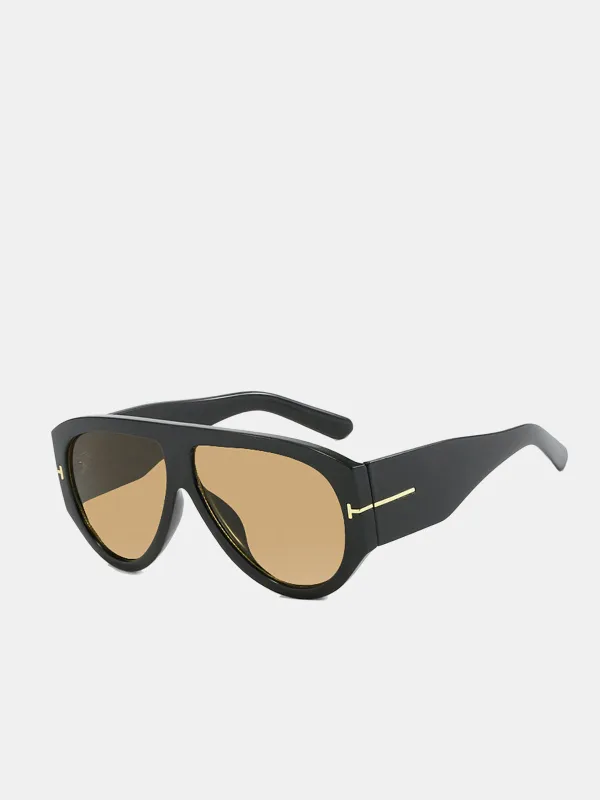 Trendy Oversized Shield Sunglasses made by COMMENSE