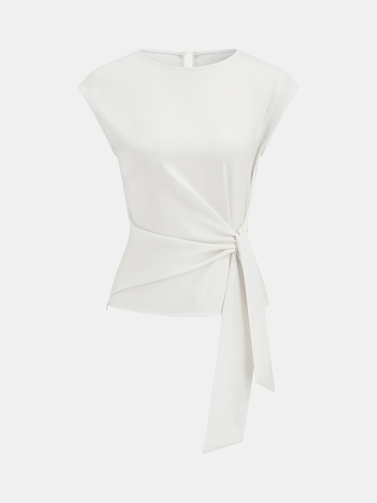 Tie Waist Sleeveless Top & Wide Leg Pants Set sold by COMMENSE product image thumbnail 5