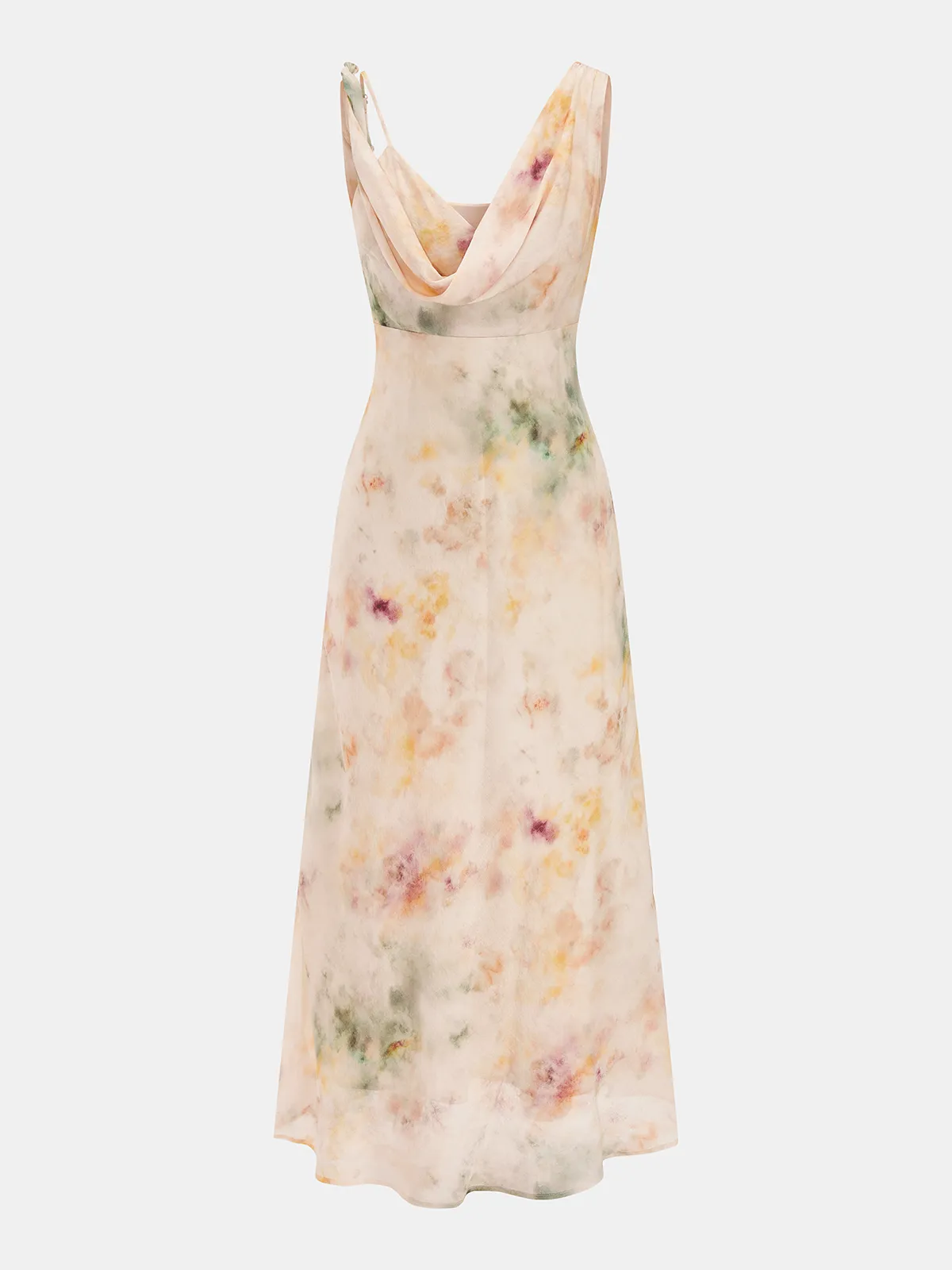 Tie Dye Cowl Neck Sleeveless Maxi Dress sold by COMMENSE product image thumbnail 2