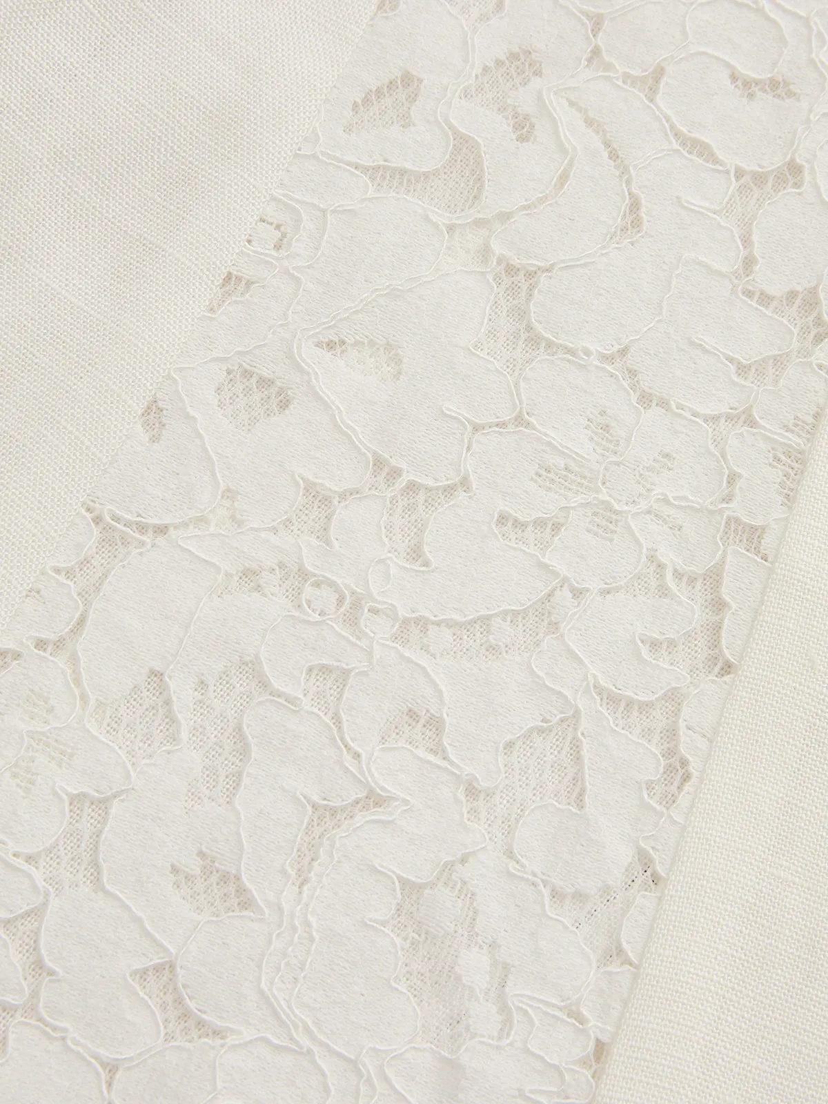 Lace Panel Frog Button Linen Blend Blazer Vest sold by COMMENSE product image thumbnail 5