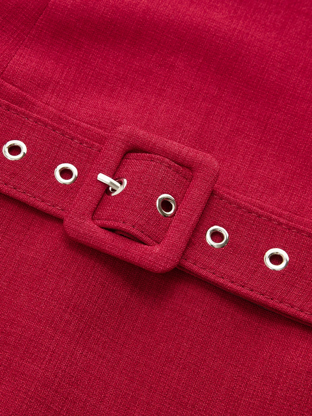 Belted V-Neck Sleeveless Mini Dress sold by COMMENSE product image thumbnail 4