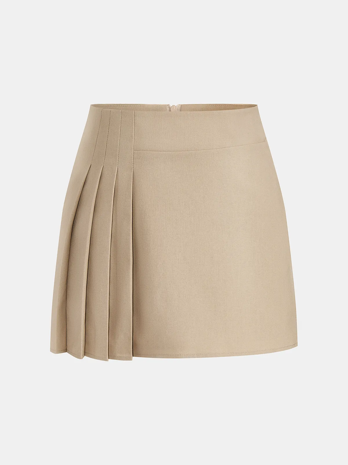 Linen Blend Vest & Pleated Mini Skirt Set sold by COMMENSE product image thumbnail 4