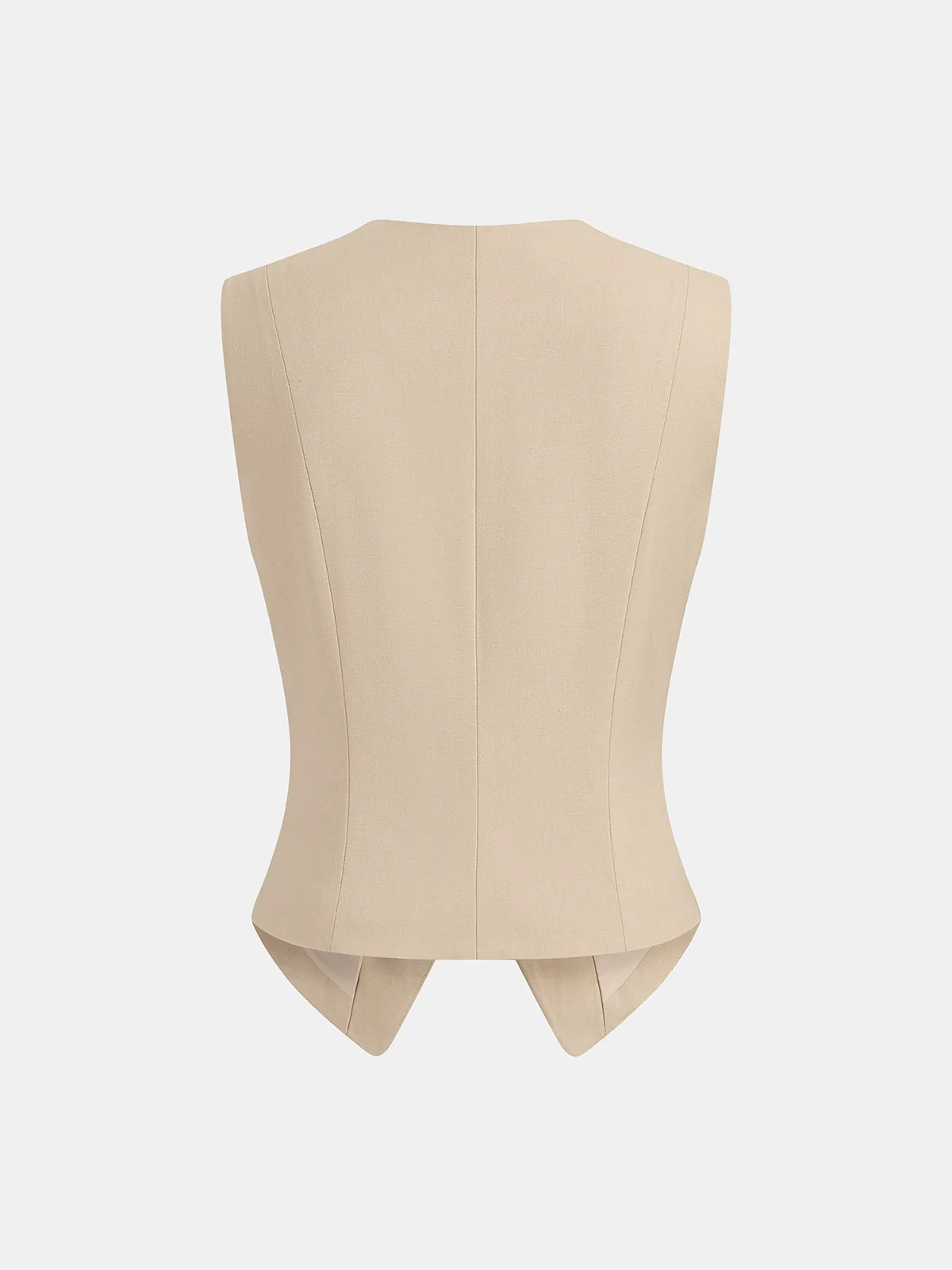 Linen Blend Vest & Pleated Mini Skirt Set sold by COMMENSE product image thumbnail 3