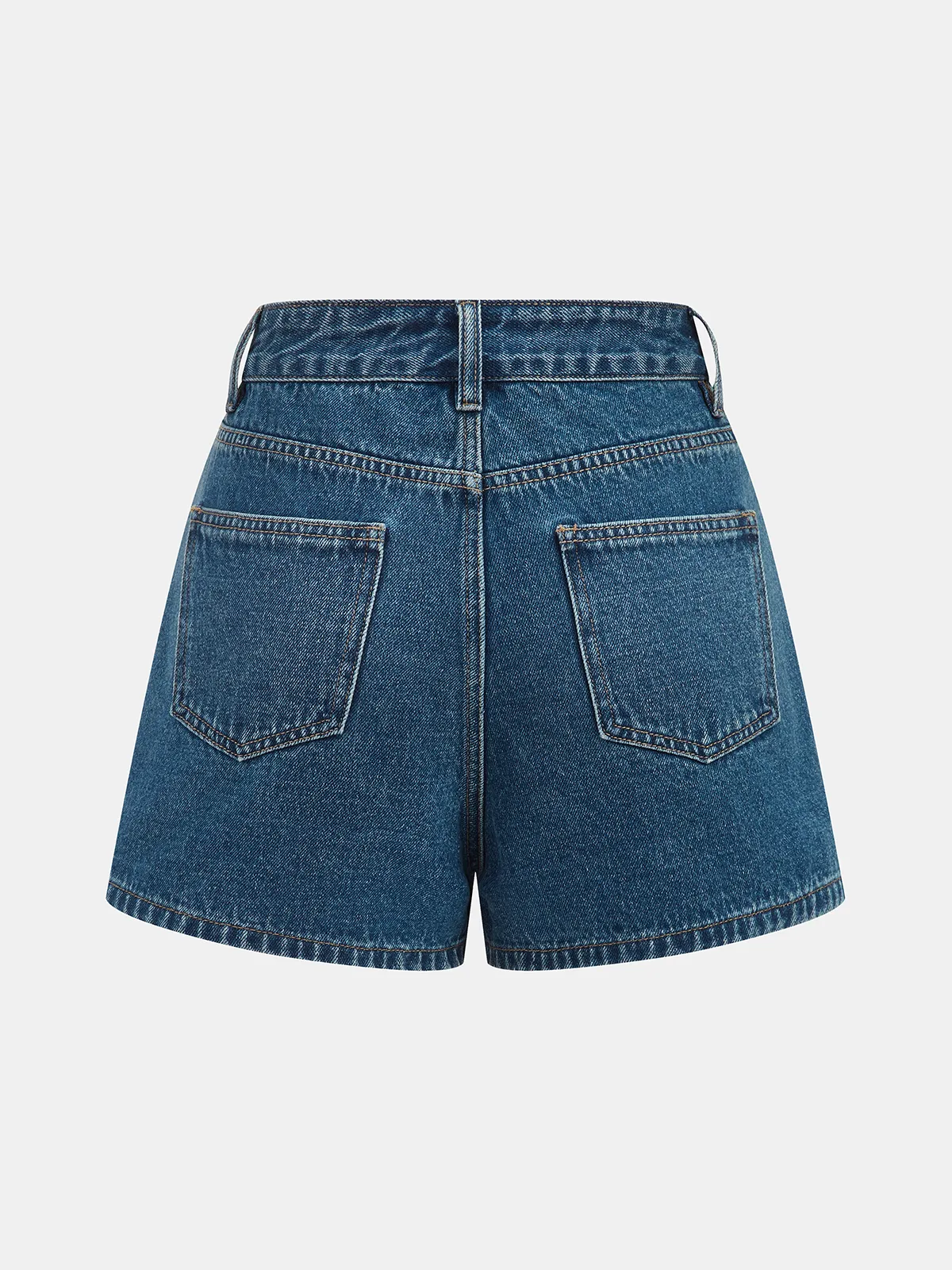 Asymmetrical Button Denim Shorts sold by COMMENSE product image thumbnail 2