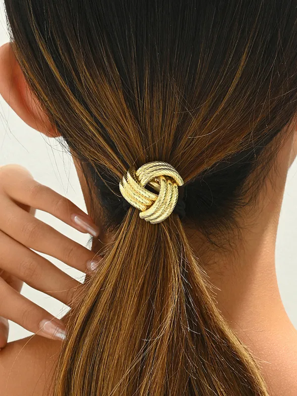 Knotted Decorative Ponytail Hair Tie made by COMMENSE