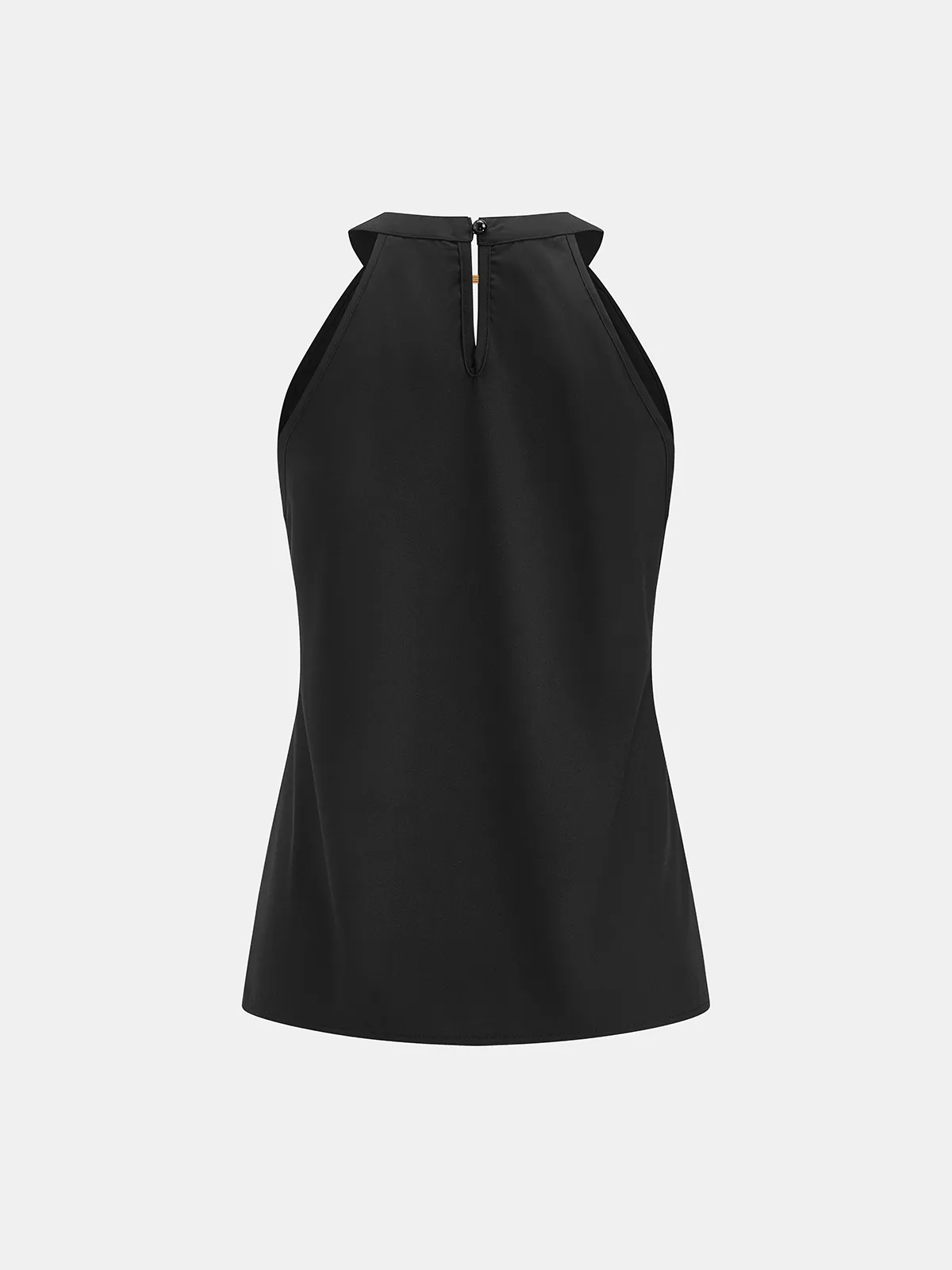 Metal Detail Keyhole Neck Sleeveless Blouse sold by COMMENSE product image thumbnail 2