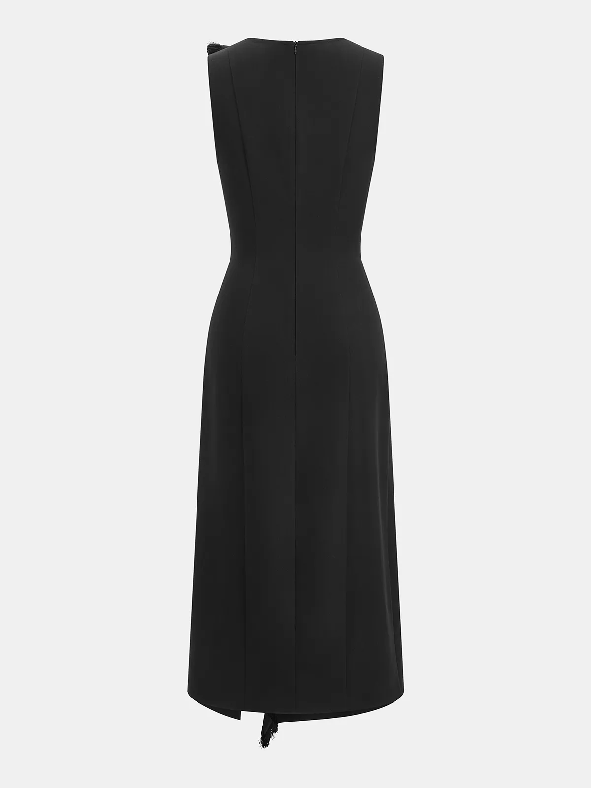 Sleeveless Fringe Ruffle Midi Dress sold by COMMENSE product image thumbnail 2