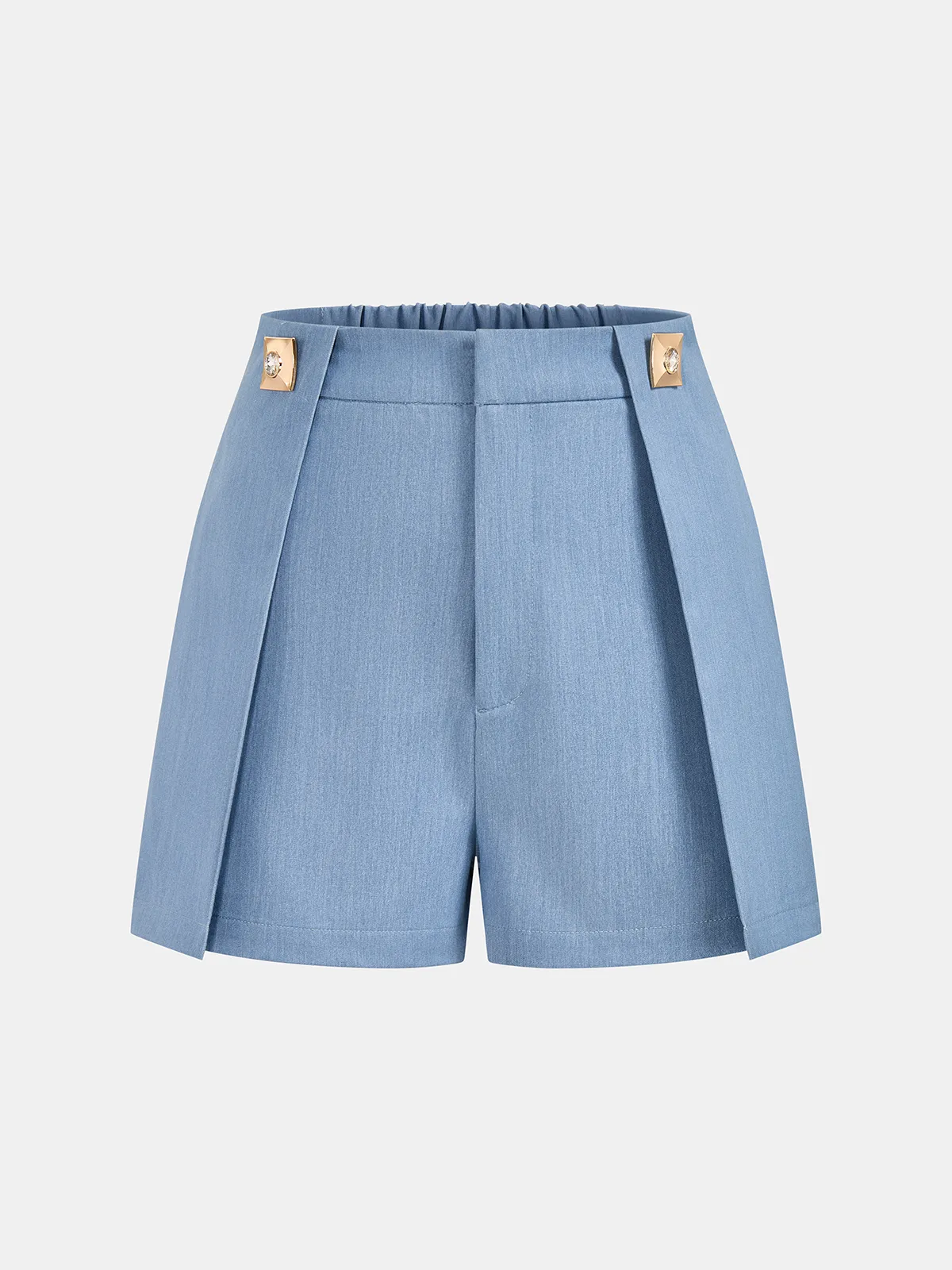 Mid-Waist Embellished Casual Shorts sold by COMMENSE