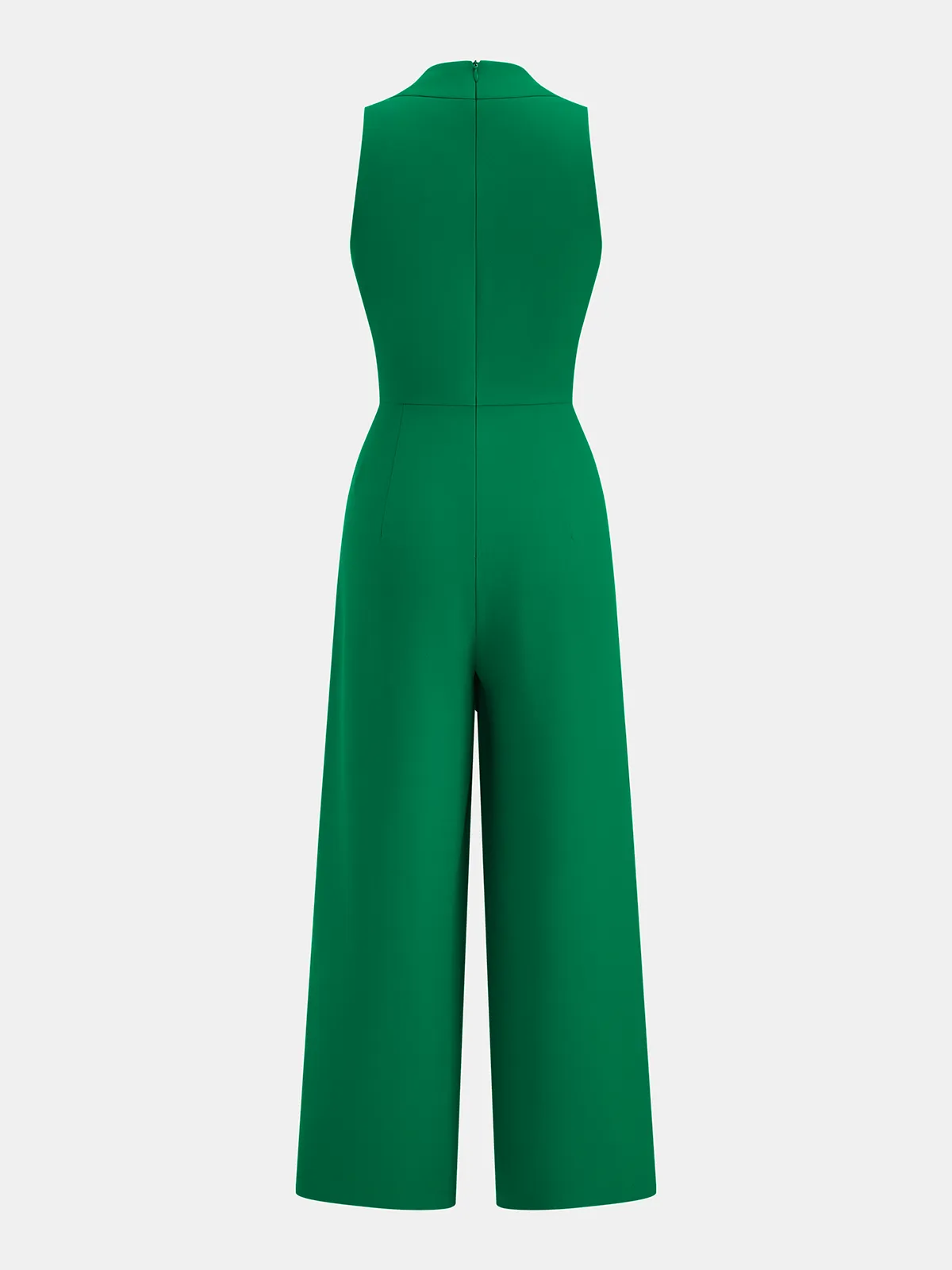 Sleeveless V-Neck Tie Waist Wide-Leg Jumpsuit sold by COMMENSE product image thumbnail 2