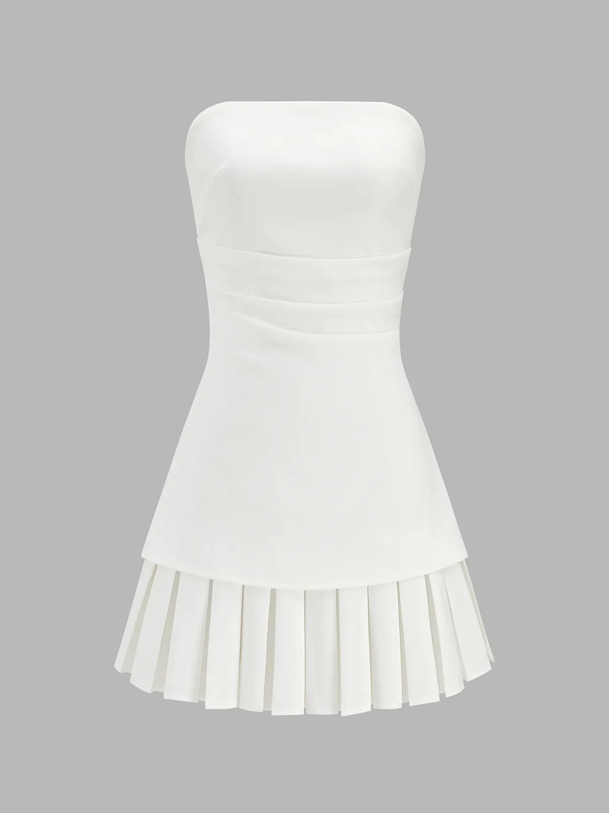 Strapless Anti-slip Pleated Mini Dress sold by COMMENSE product image thumbnail 2