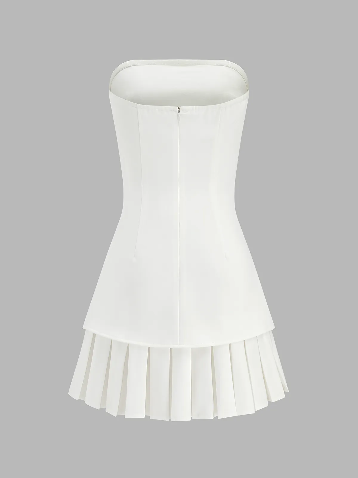 Strapless Anti-slip Pleated Mini Dress sold by COMMENSE product image thumbnail 3