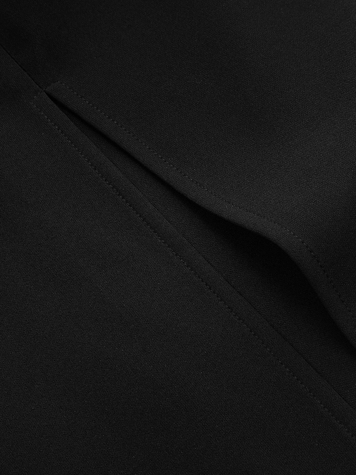 High-Waist Overlap Split Midi Skirt sold by COMMENSE product image thumbnail 4