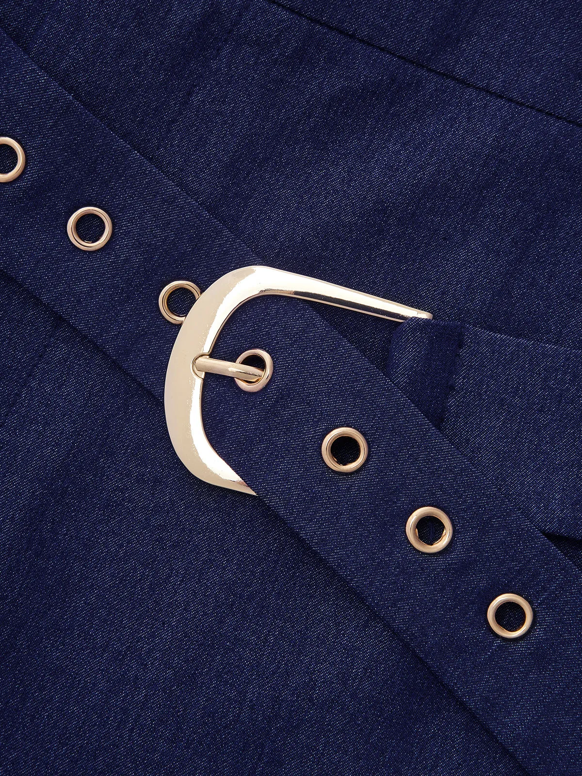 Buckle-Waist Overlap Wide Leg Pants sold by COMMENSE product image thumbnail 4