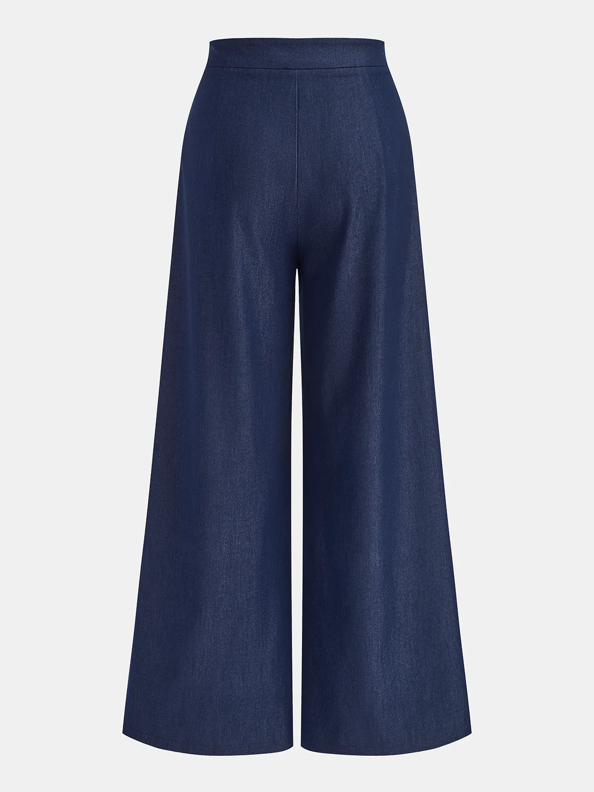 Buckle-Waist Overlap Wide Leg Pants sold by COMMENSE product image thumbnail 2