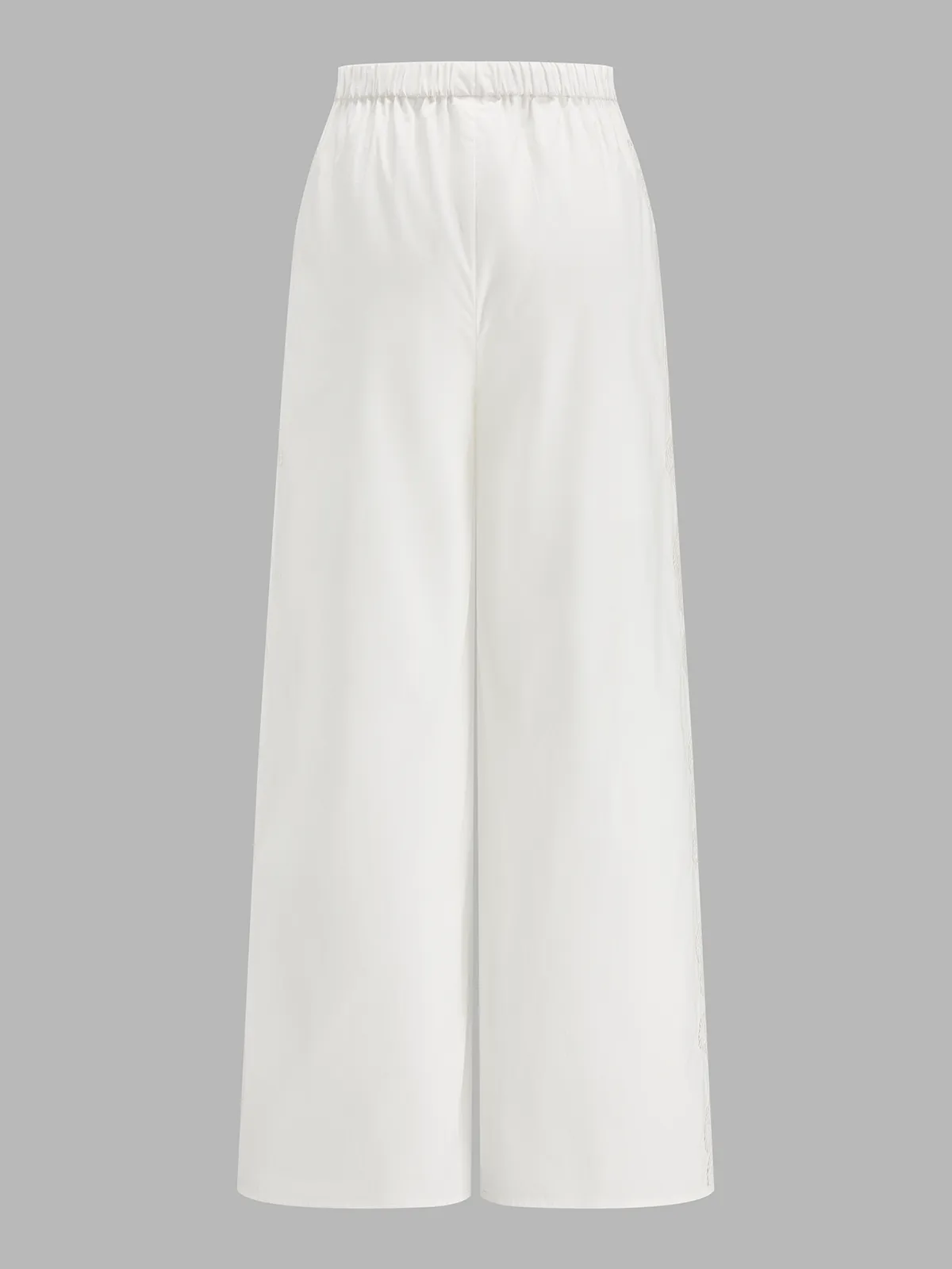 Side Lace Embroidered Cotton Drawstring Pants sold by COMMENSE product image thumbnail 3