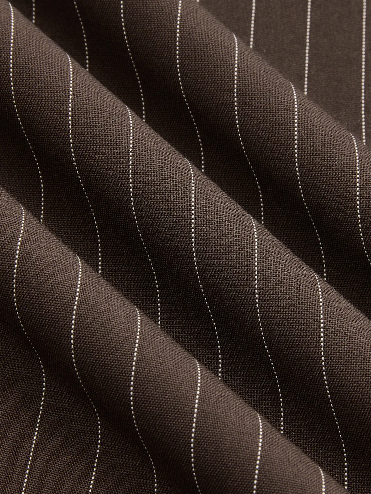 Pinstripe Sleeveless Tie-Waist Shirt Dress sold by COMMENSE product image thumbnail 3