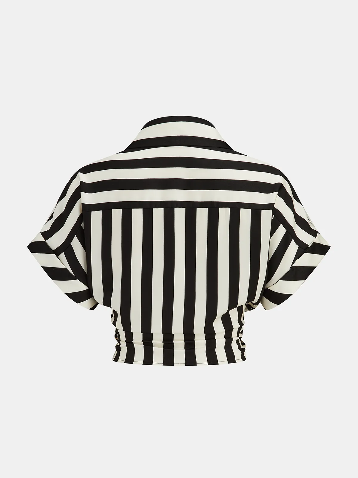 Striped Twisted Shirt & Belted Pants Set sold by COMMENSE product image thumbnail 3