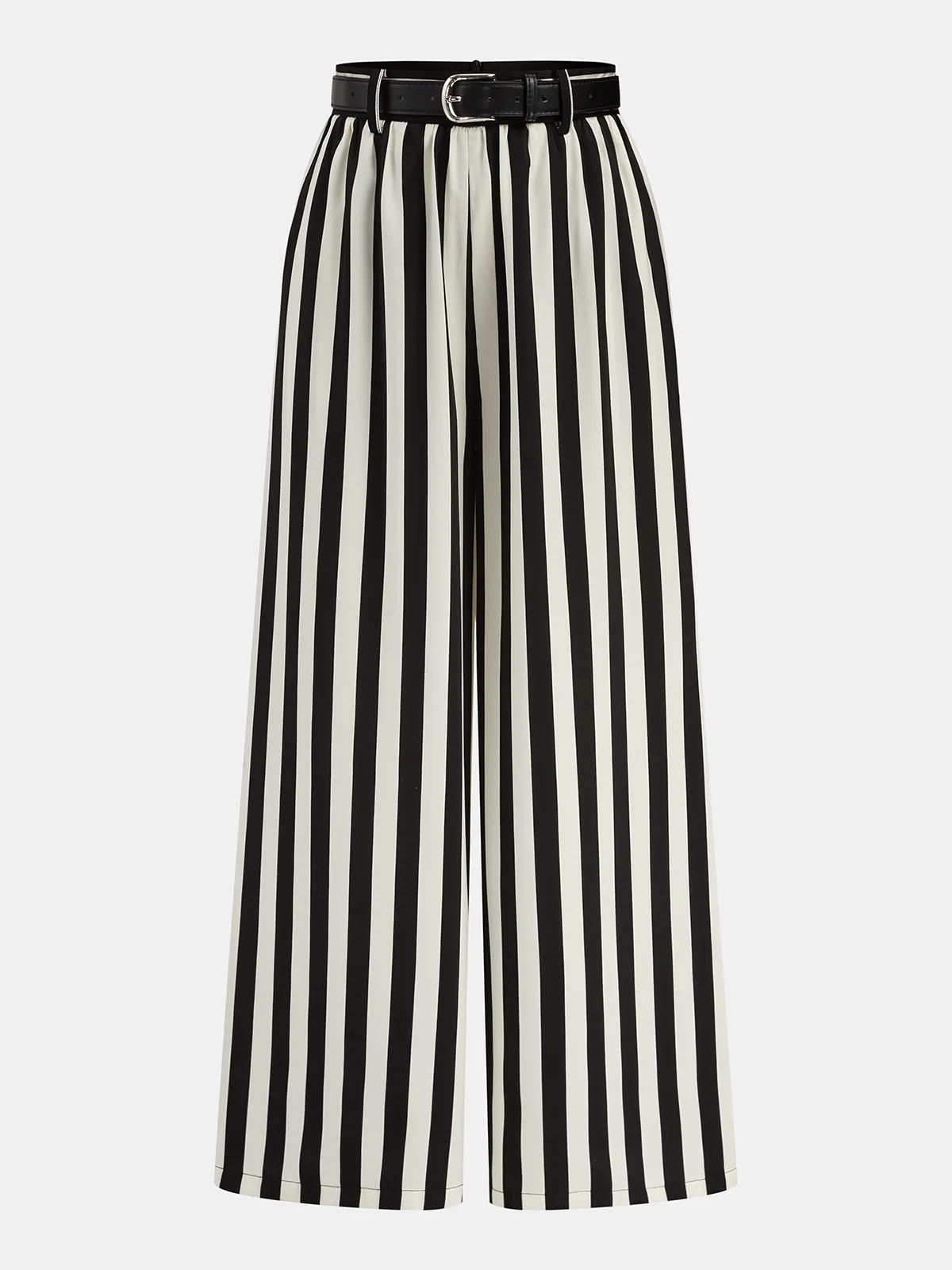 Striped Twisted Shirt & Belted Pants Set sold by COMMENSE product image thumbnail 4