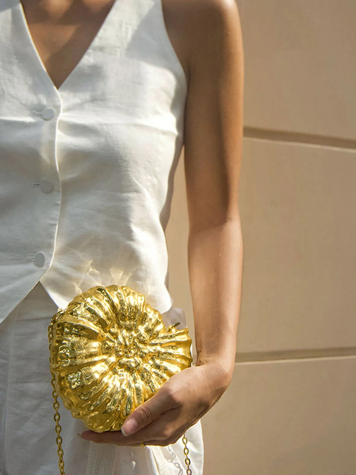 Conch Shell Shaped Clutch Bag sold by COMMENSE