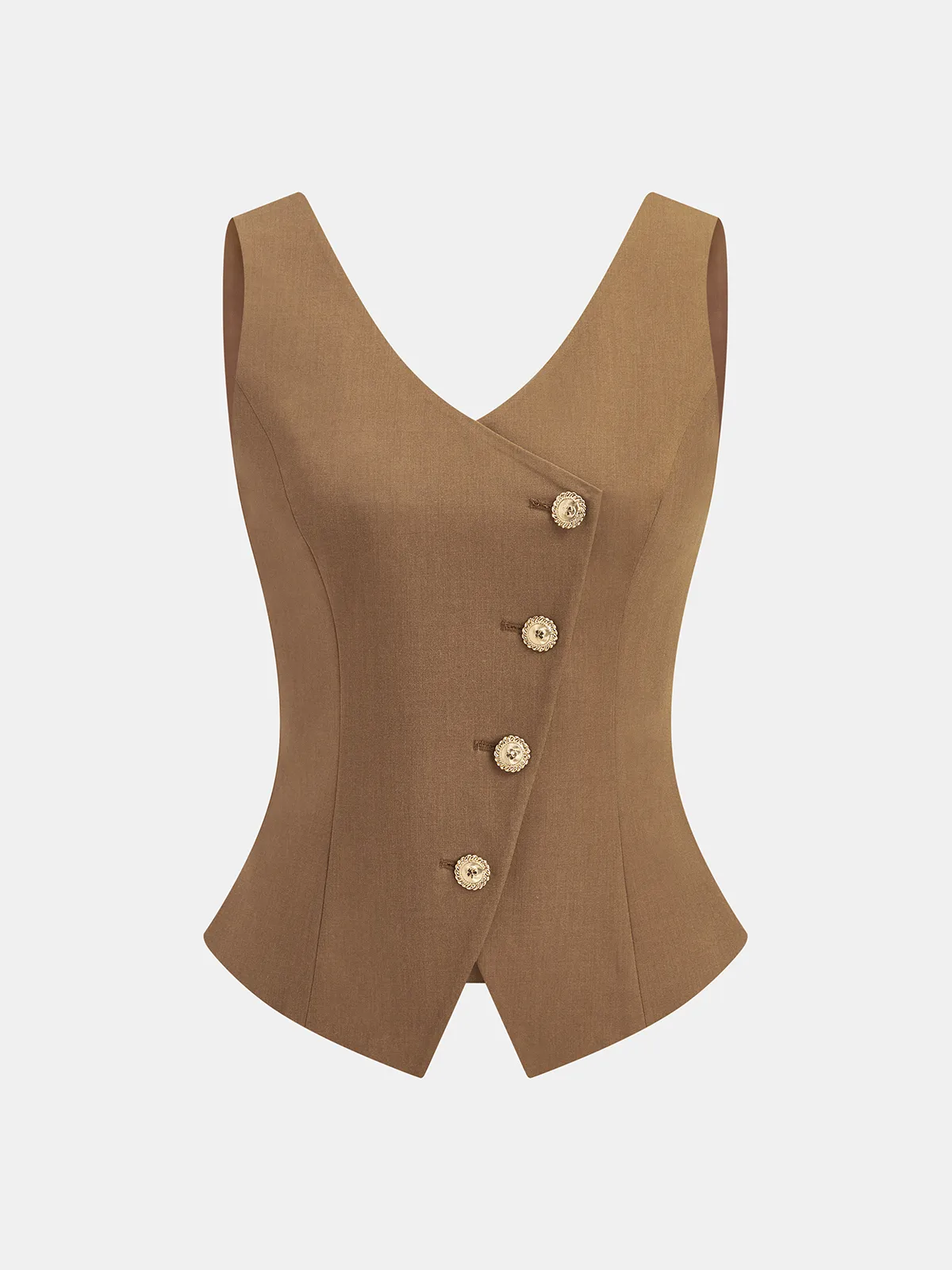 Asymmetrical Tailored Vest & Skort Set sold by COMMENSE product image thumbnail 2