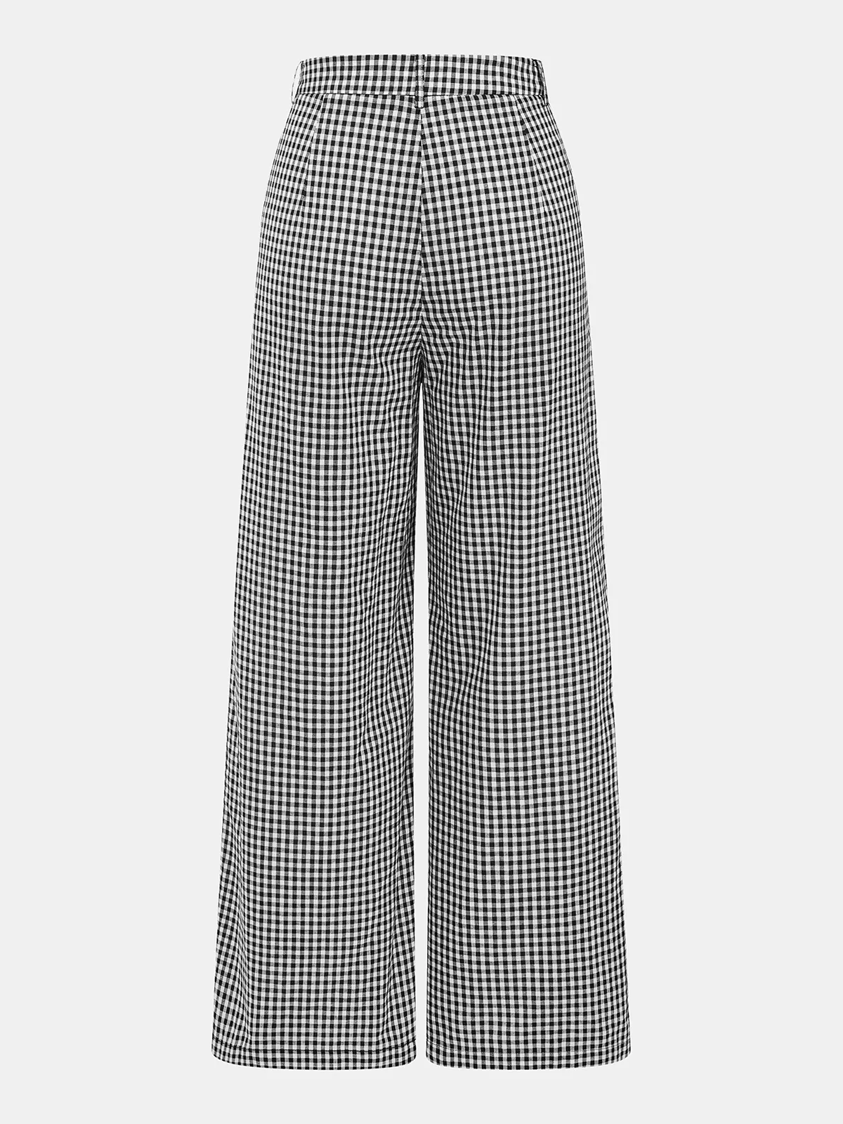 Gingham Cotton Sleeveless Peplum Top & Pants Set sold by COMMENSE product image thumbnail 5