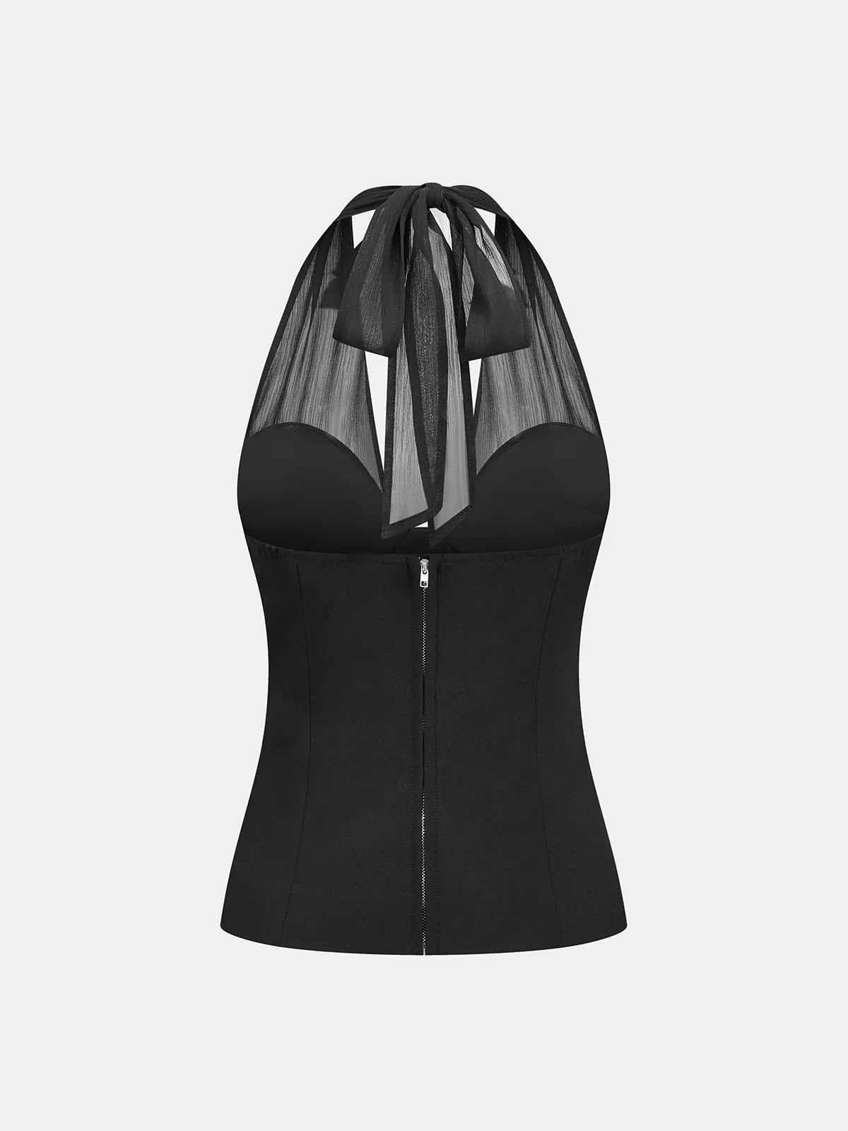 Sheer Halter Neck Top & Shorts Set sold by COMMENSE product image thumbnail 3