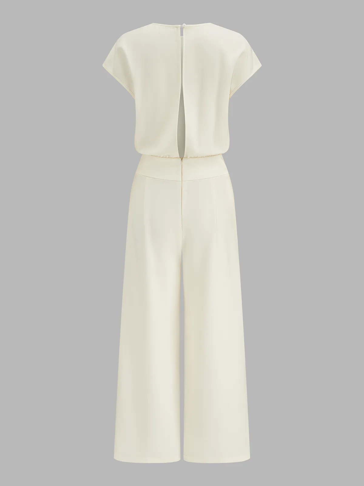 Cap Sleeve Open Back Wide Leg Jumpsuit sold by COMMENSE product image thumbnail 2