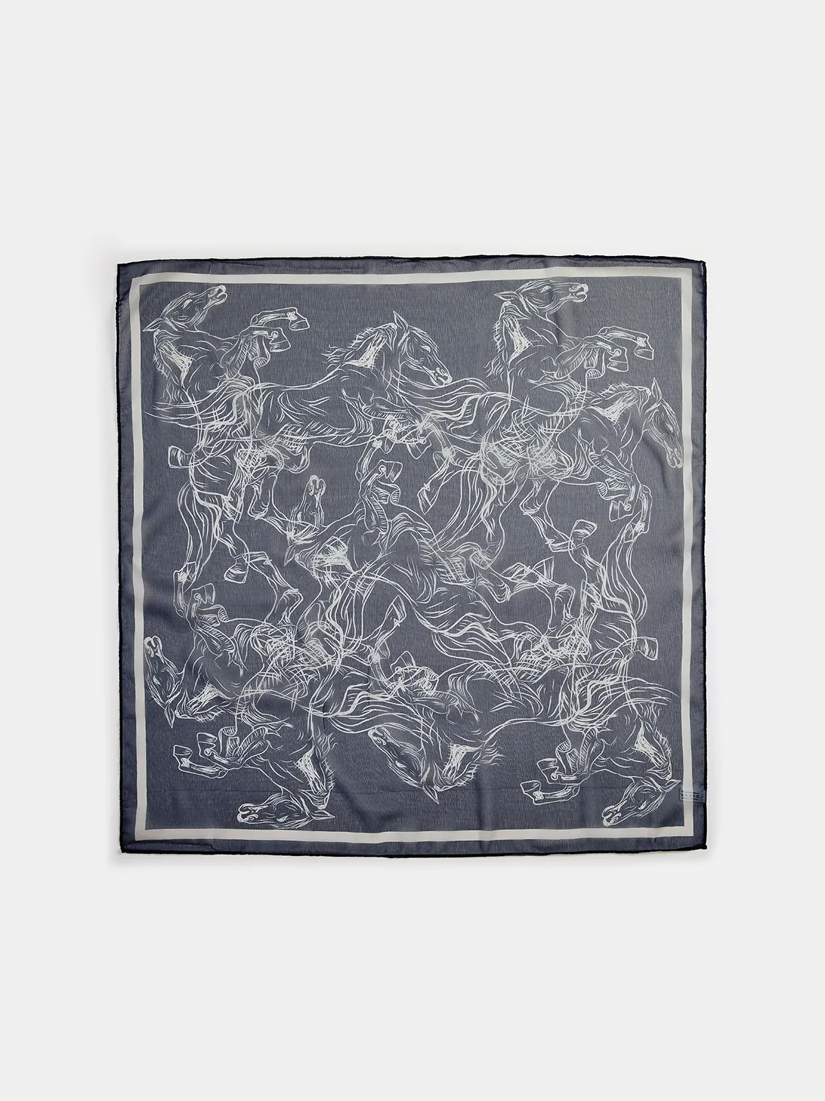 Galloping Horse Sketch Print Square Scarf sold by COMMENSE