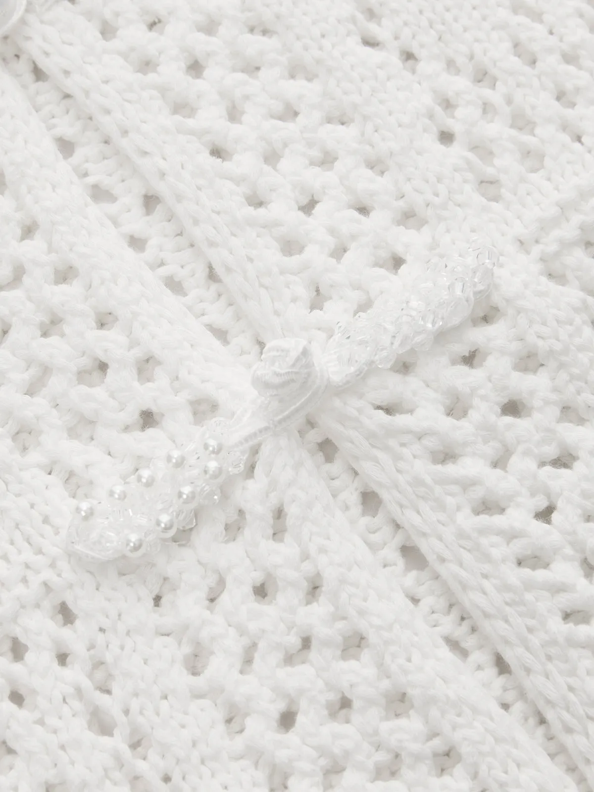 Frog Button Crochet Knit Short Sleeve Top sold by COMMENSE product image thumbnail 4