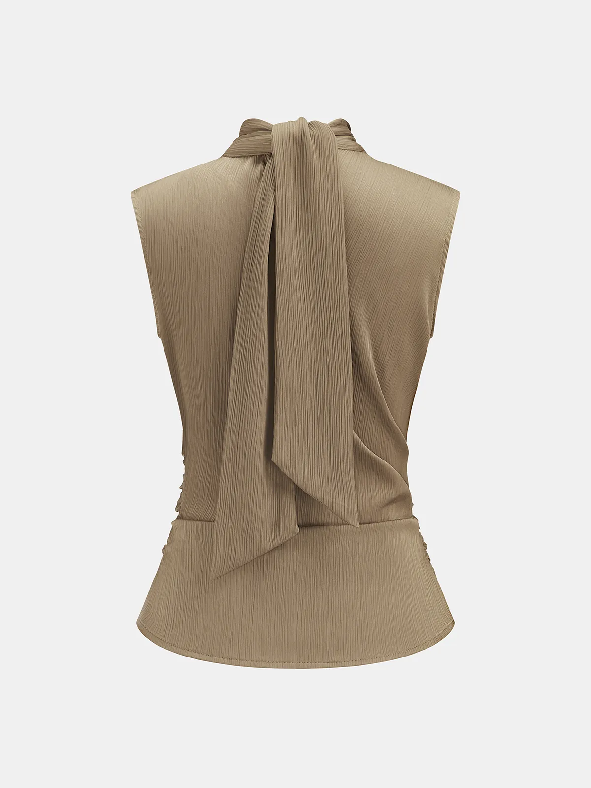 Turtleneck Ruched Top & Wide-Leg Pants Set sold by COMMENSE product image thumbnail 3