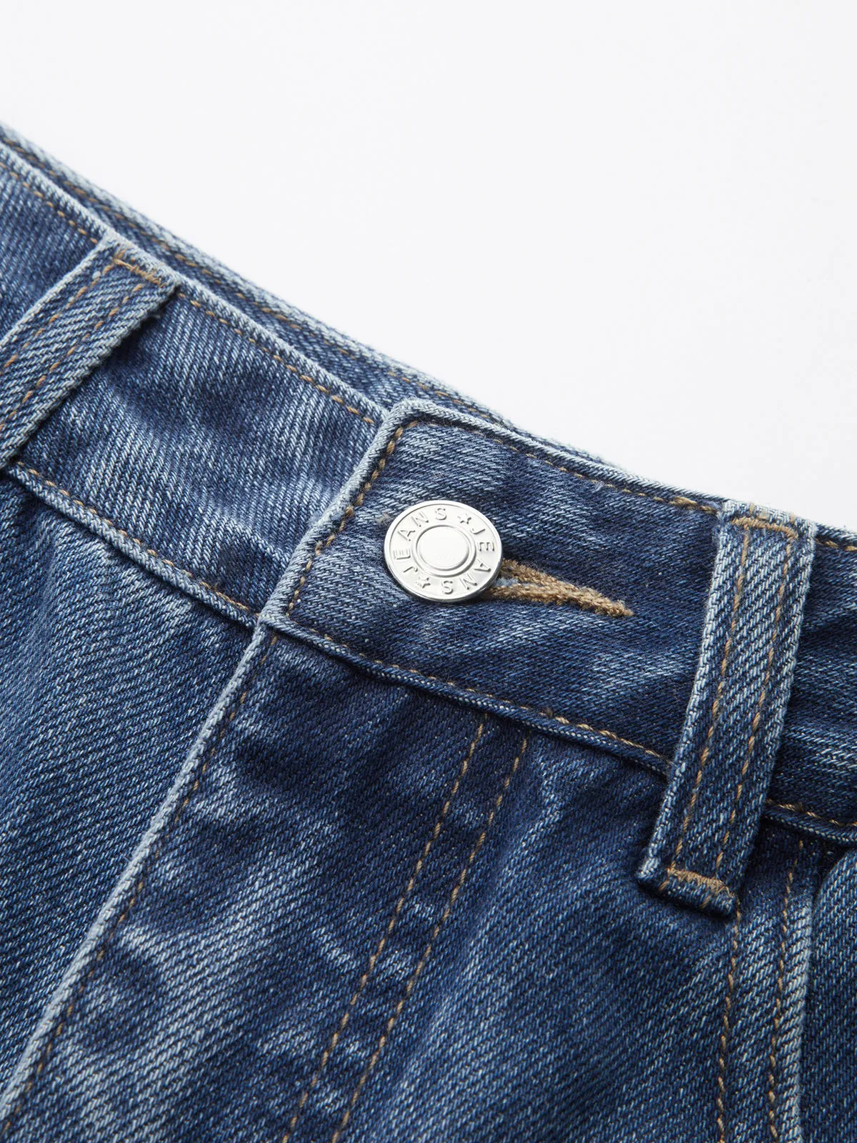 Side Slit Mid-Waist Wide-Leg Jeans sold by COMMENSE product image thumbnail 5