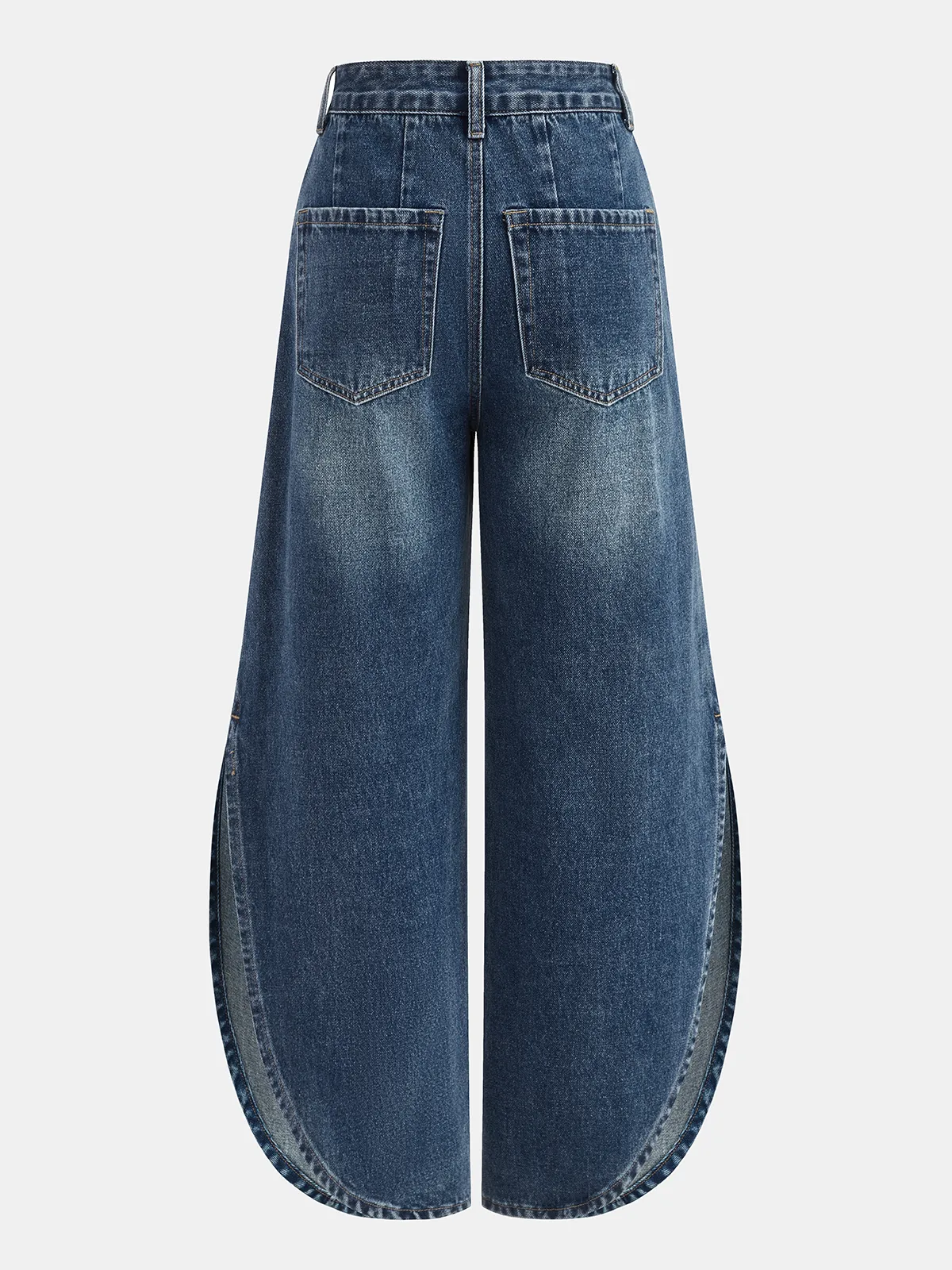 Side Slit Mid-Waist Wide-Leg Jeans sold by COMMENSE product image thumbnail 3