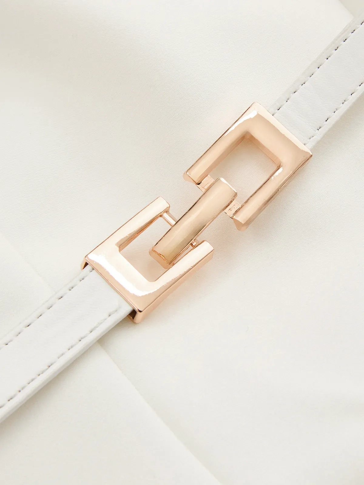 Belted Sleeveless Pleated Peplum Top sold by COMMENSE product image thumbnail 5