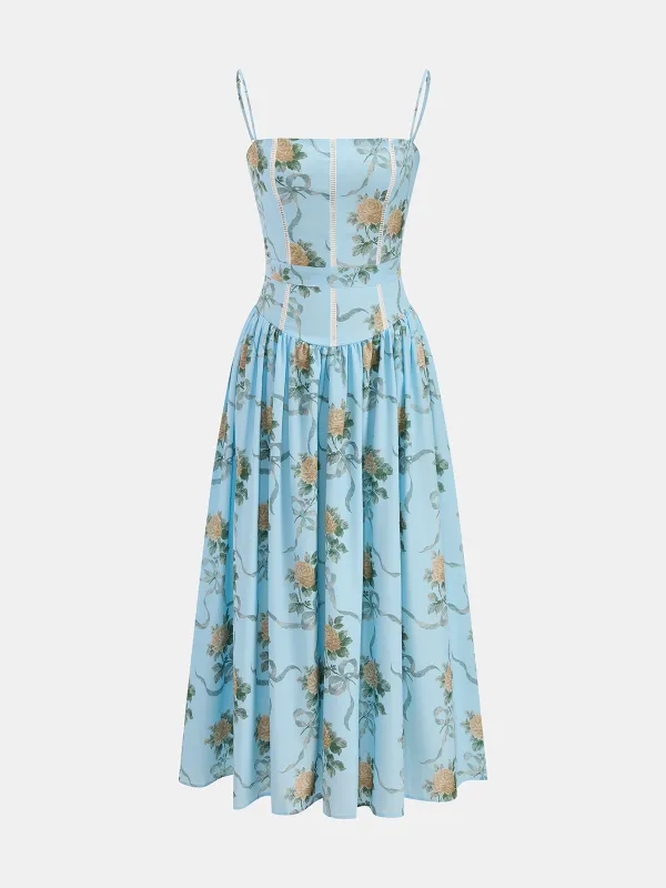 Floral Print Cami Midi Dress made by COMMENSE