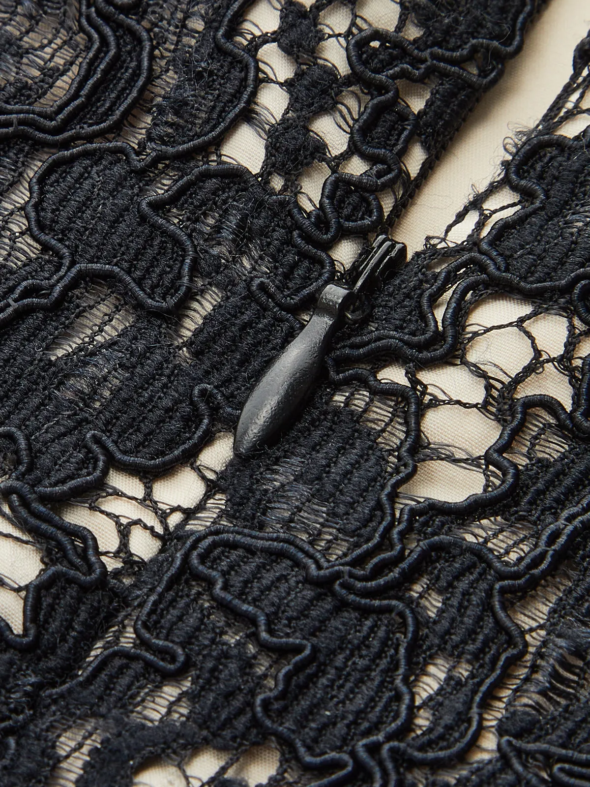 Lace Square Neck Ruched Mini Dress sold by COMMENSE product image thumbnail 4