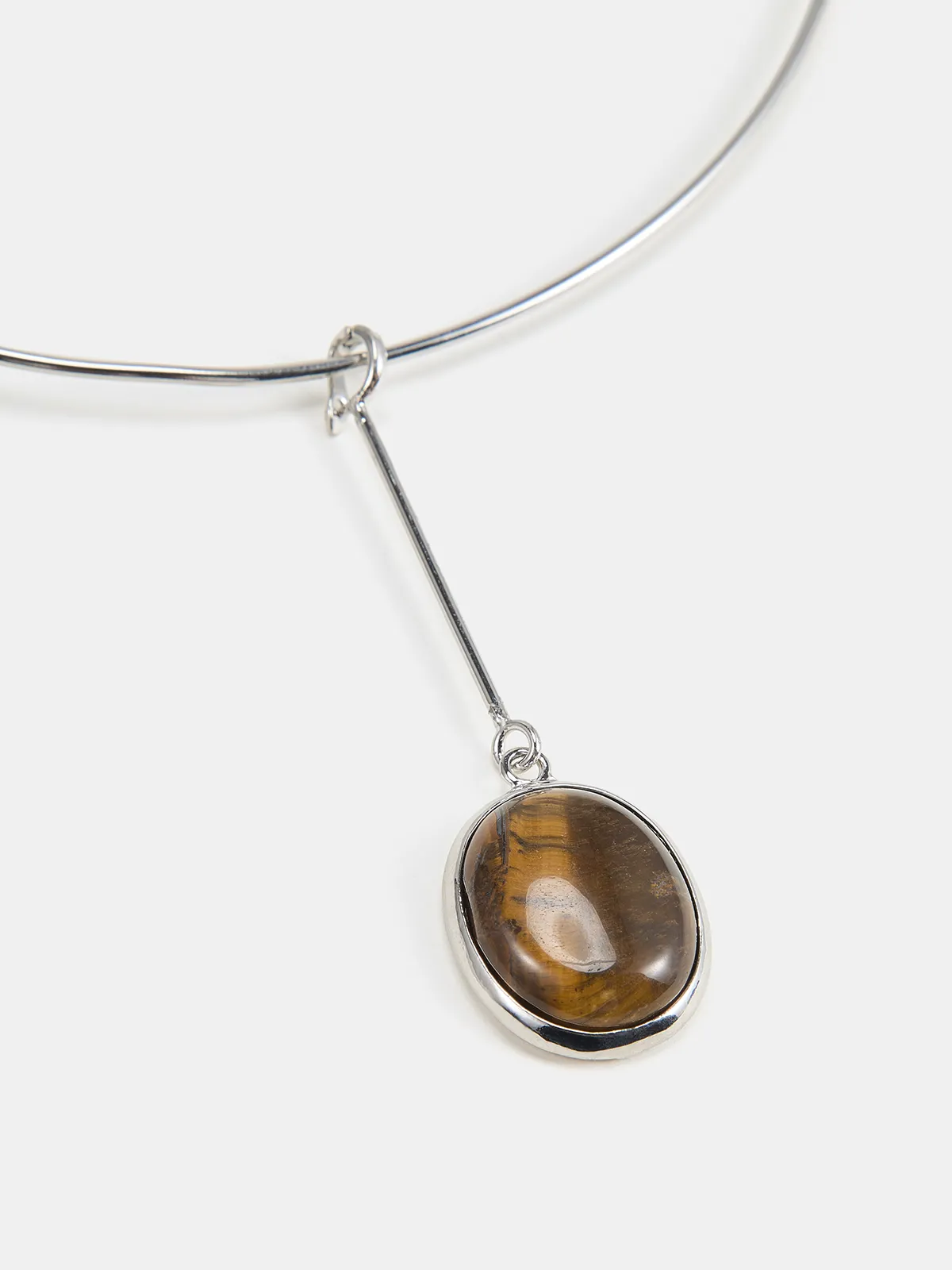 Tiger Eye Pendant Choker Necklace sold by COMMENSE product image thumbnail 2