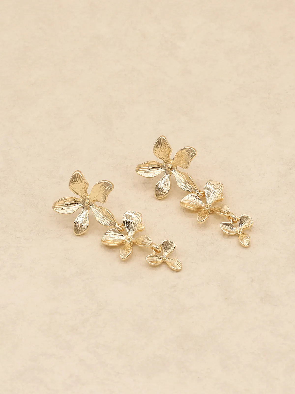 Cascading Flower Dangle Earrings sold by COMMENSE product image thumbnail 2