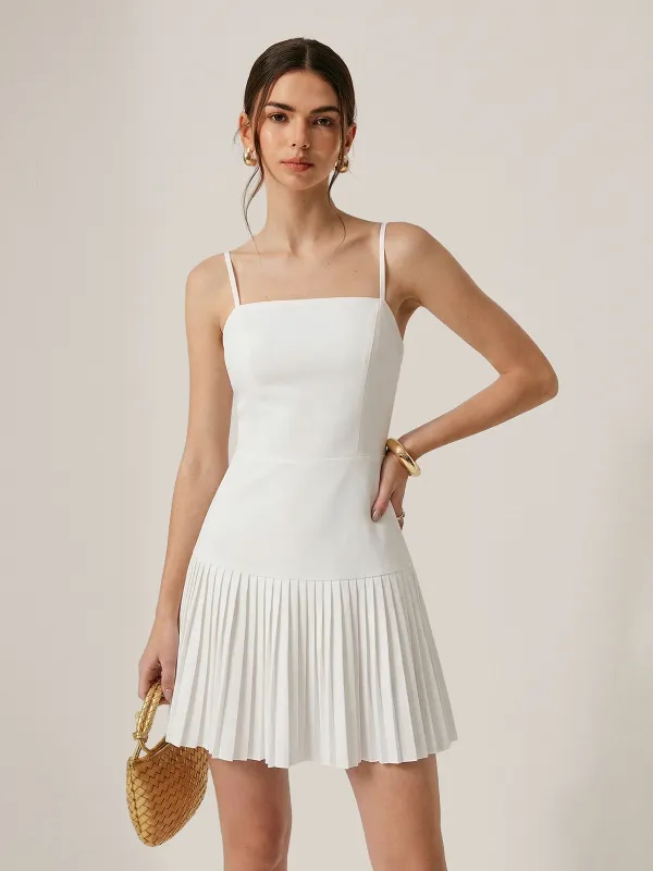 Pleated Cami Mini Dress made by COMMENSE