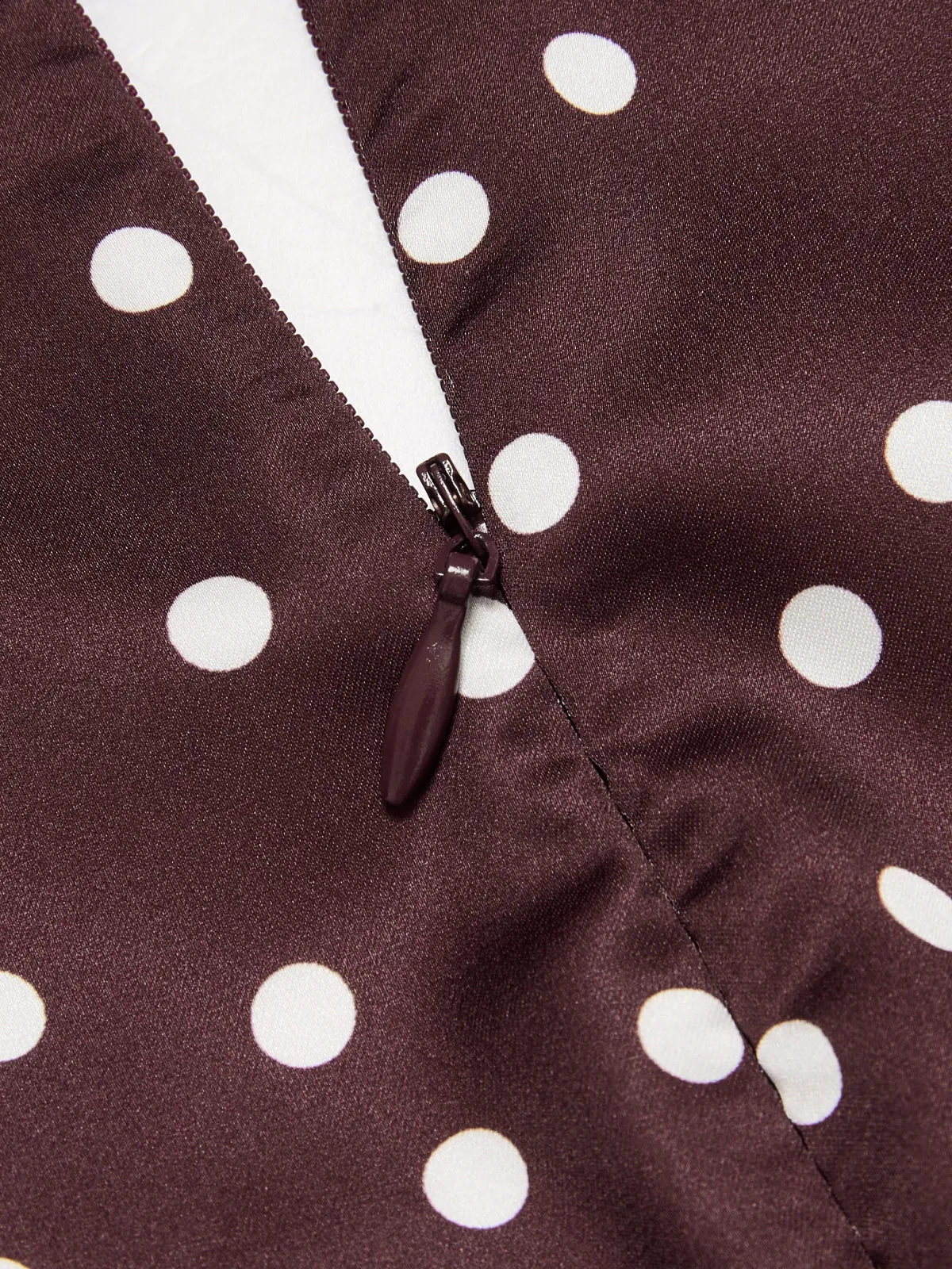 Lace Panel Polka Dot Short Sleeve Maxi Dress sold by COMMENSE product image thumbnail 5