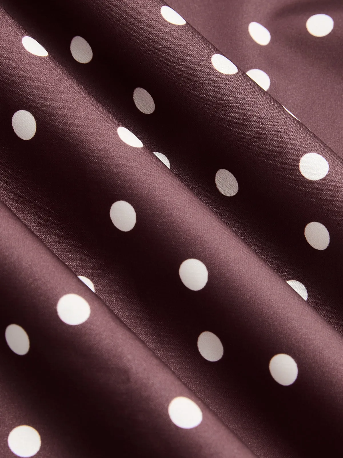 Lace Panel Polka Dot Short Sleeve Maxi Dress sold by COMMENSE product image thumbnail 4