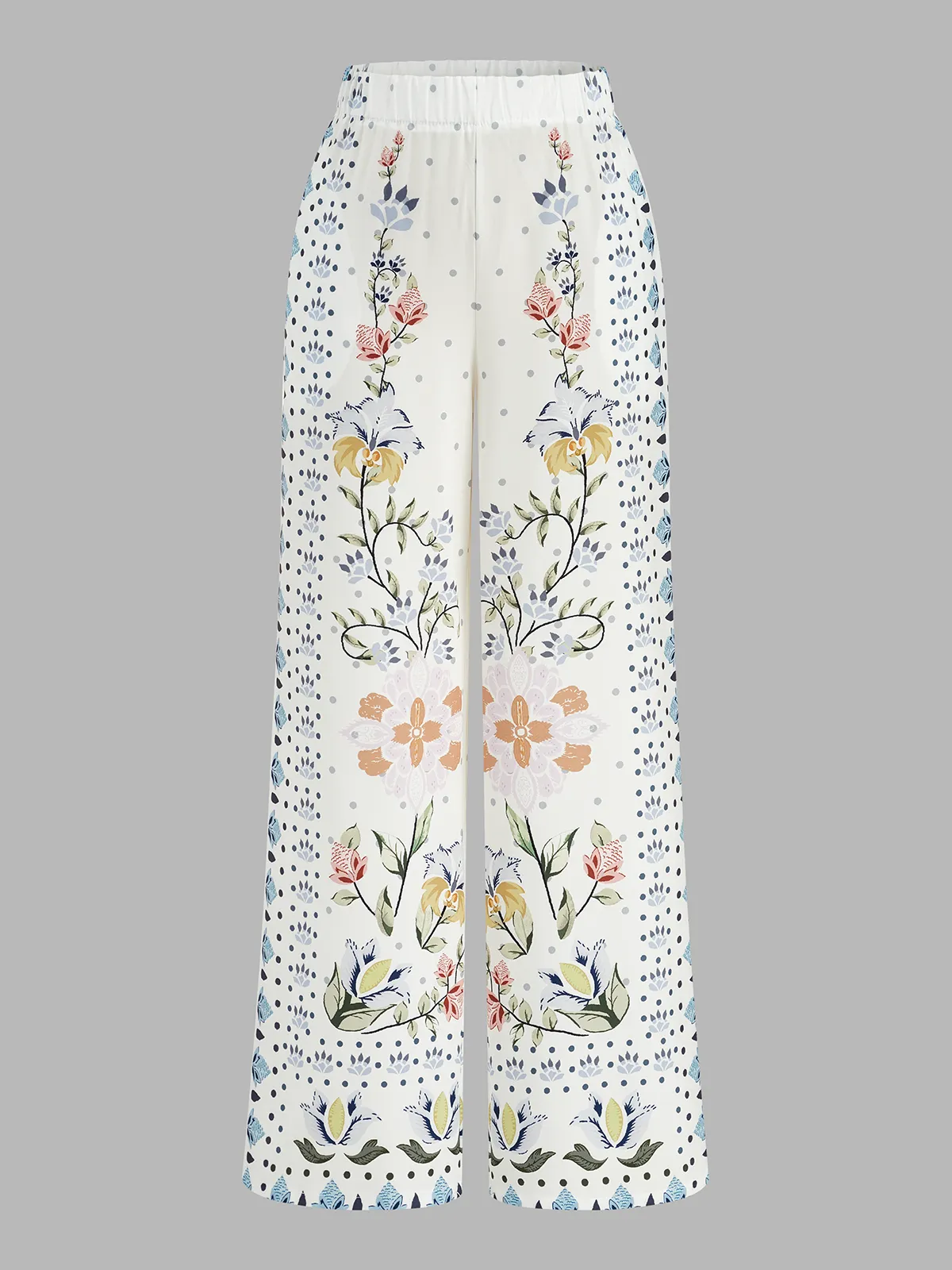 Floral Print Sleeveless Tie Front Top & Pants Set sold by COMMENSE product image thumbnail 4