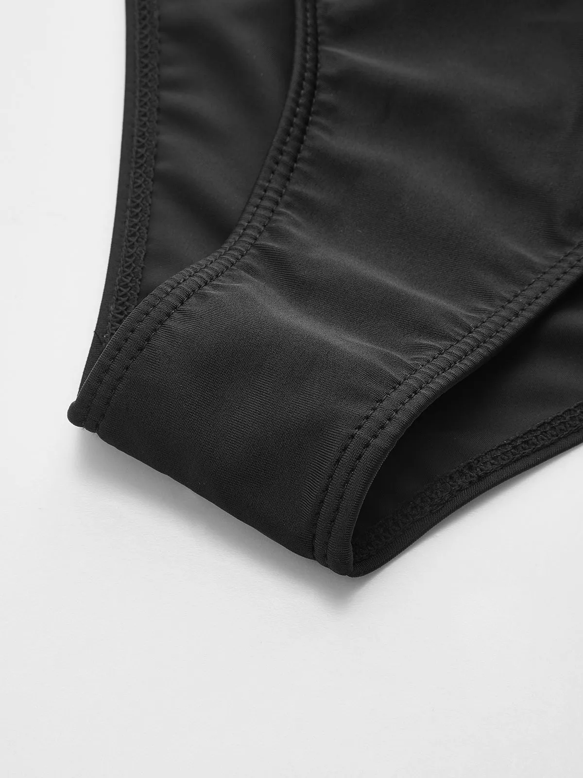 Two-Tone Twist Front Halter Bikini Set sold by COMMENSE product image thumbnail 4