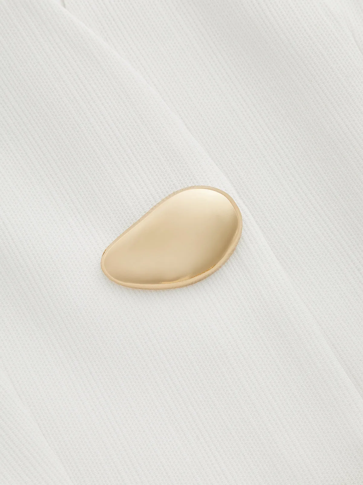 V Neck Short Sleeve Metal Button Mini Dress sold by COMMENSE product image thumbnail 4