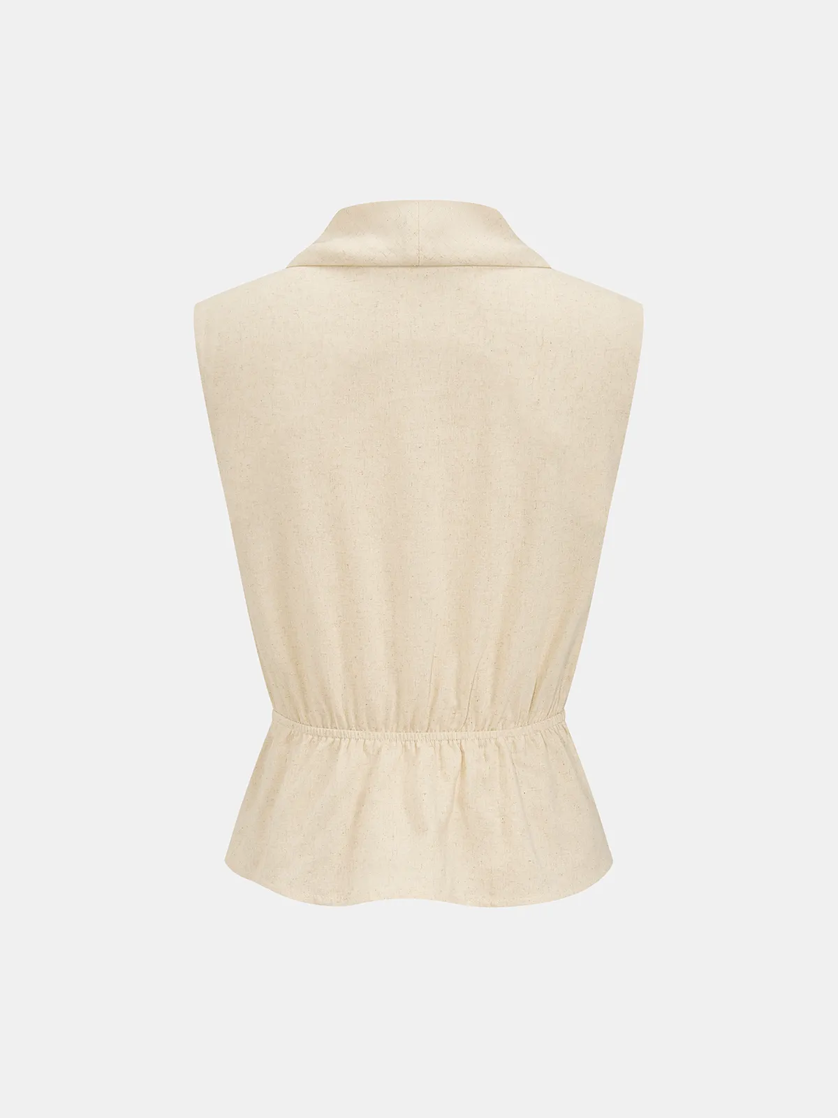 Linen Blend Wrap Vest Top sold by COMMENSE product image thumbnail 2