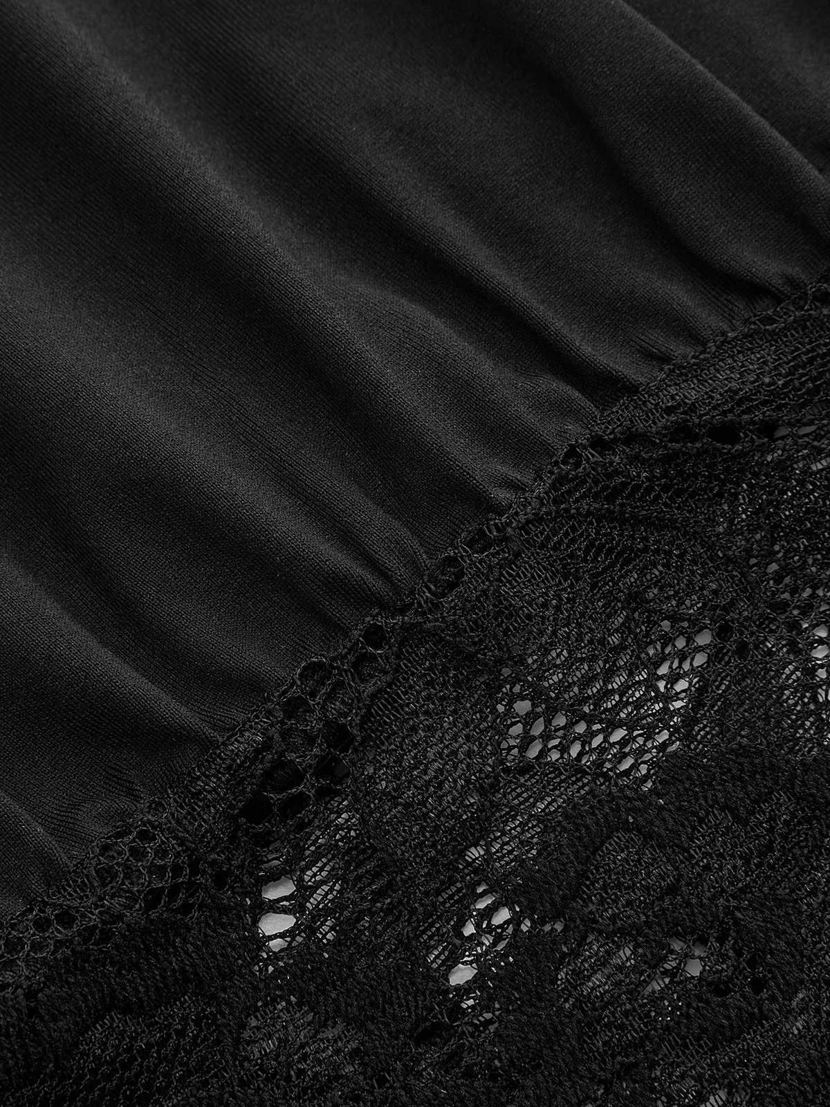 Off Shoulder Lace Cropped Blouse sold by COMMENSE product image thumbnail 5