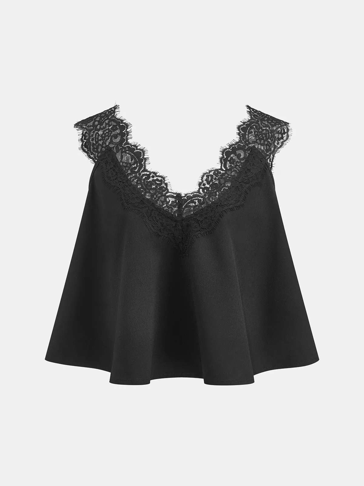 Lace Trim Cami Top & Belted Pants Set sold by COMMENSE product image thumbnail 2